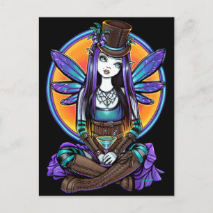 "Rhapsody" Gothic Absinthe Fairy Art Postcard