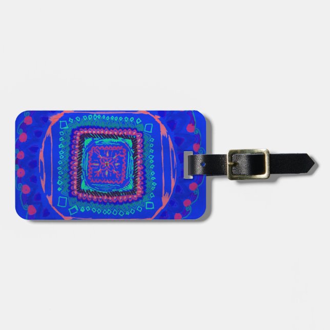 Rhapsody in Blue luggage tag (Front Horizontal)