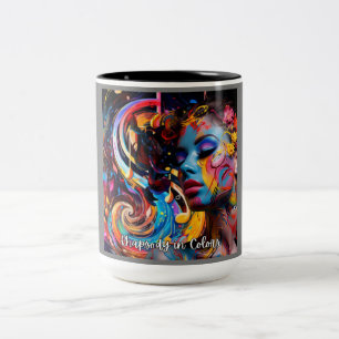 Rhapsody in colours Two-Tone coffee mug