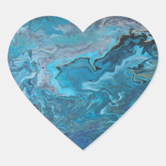 Rhapsody in Turquoise Heart Sticker