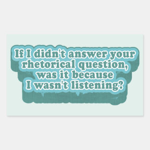 Rhetorical Questions Funny Grammar Sticker