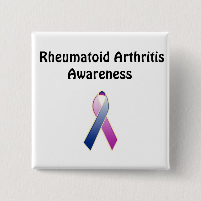 Rheumatoid Arthritis Awareness 2 Inch Square Button (Front)