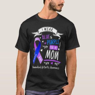 Rheumatoid Arthritis Awareness I Wear Purple Blue  T-Shirt