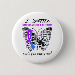 Rheumatoid Arthritis Awareness Month Ribbon Gifts 2 Inch Round Button