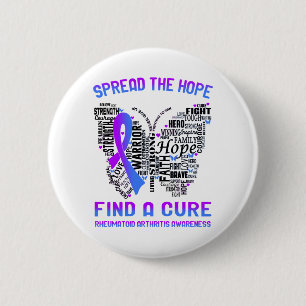 Rheumatoid Arthritis Awareness Month Ribbon Gifts 2 Inch Round Button