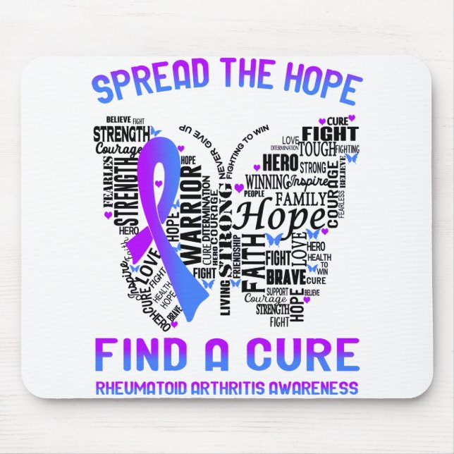 Rheumatoid Arthritis Awareness Month Ribbon Gifts Mouse Pad (Front)