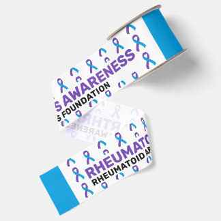Rheumatoid Arthritis Awareness Pattern Ribbon Grosgrain Ribbon