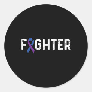 Rheumatoid Arthritis Awareness Ribbon Ra Fighter  Classic Round Sticker