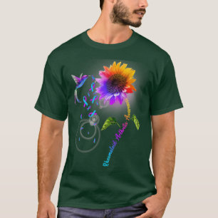 Rheumatoid Arthritis Awareness Sunflower Hummingbi T-Shirt