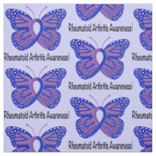 Rheumatoid Arthritis Butterfly Awareness Ribbon Fabric