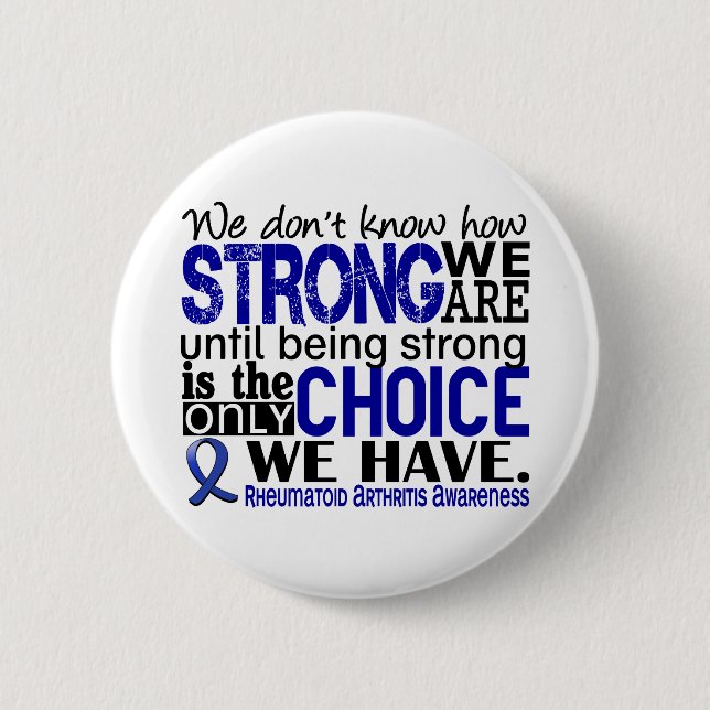 Rheumatoid Arthritis How Strong We Are 2 Inch Round Button (Front)