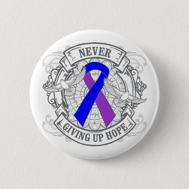 Rheumatoid Arthritis Never Giving Up Hope 2 Inch Round Button (Front)