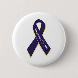 Rheumatoid Disease Awareness Ribbon 2 Inch Round Button