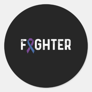 Rheumatoid Hritis Awareness Ribbon Ra Fighter Classic Round Sticker
