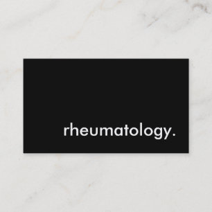 rheumatology. business card