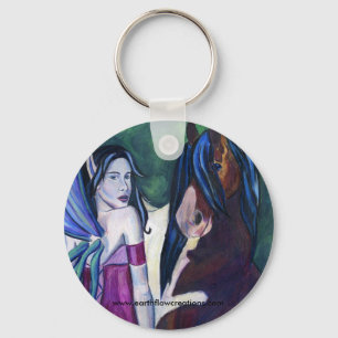 Rhiannon and her Fae Horse Keychain
