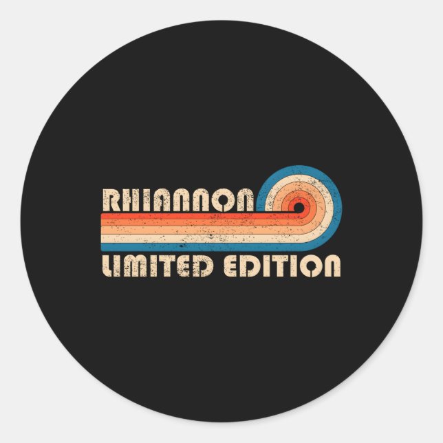 Rhiannon Name Personalized Classic Round Sticker (Front)