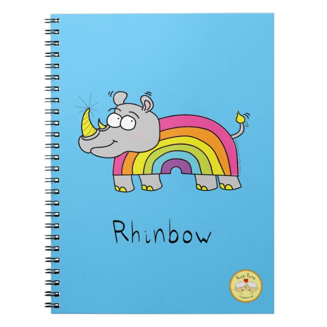 Rhinbow Rhino Rainbow Notebook (Front)