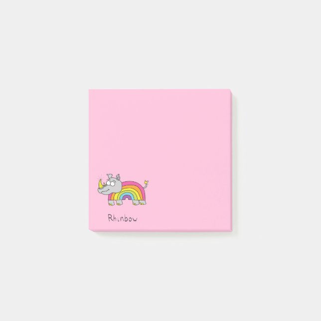 Rhinbow Rhino Rainbow Notes Pink (Front)