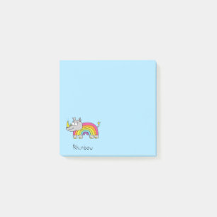 Rhinbow Rhino Rainbow Post-It Notes