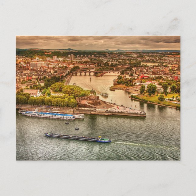 Rhine River, Germany Beautiful View Postcard (Front)