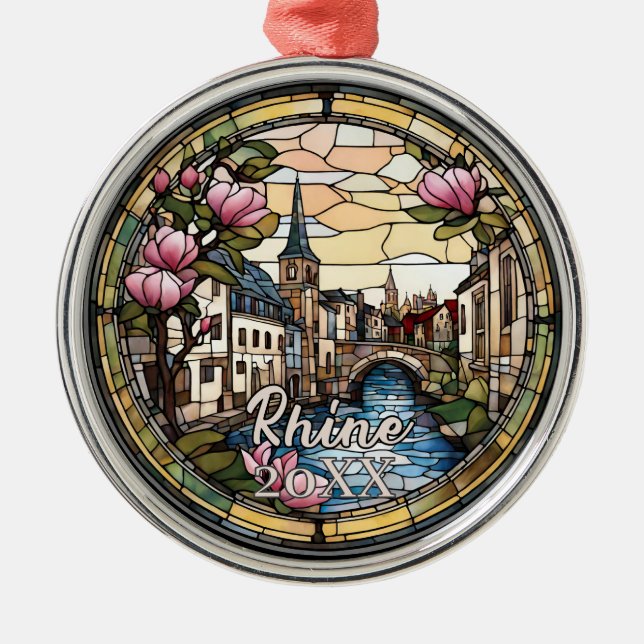Rhine River Germany Metal Ornament (Front)