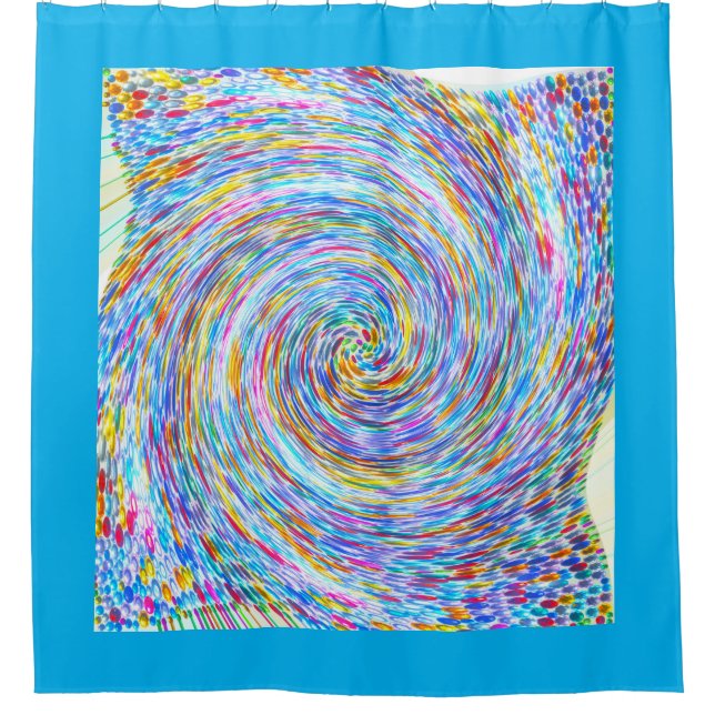Rhine Stone Swirl Shower Curtain (Front)