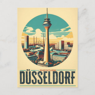 Rhine Tower Dusseldorf Rheinturm german gift Postcard