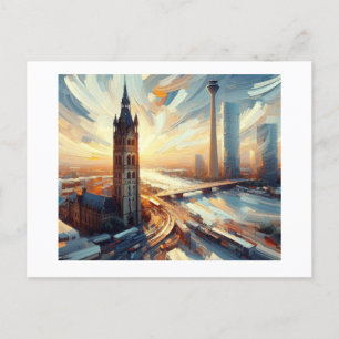 Rhine Tower with German Landscape, Postcard