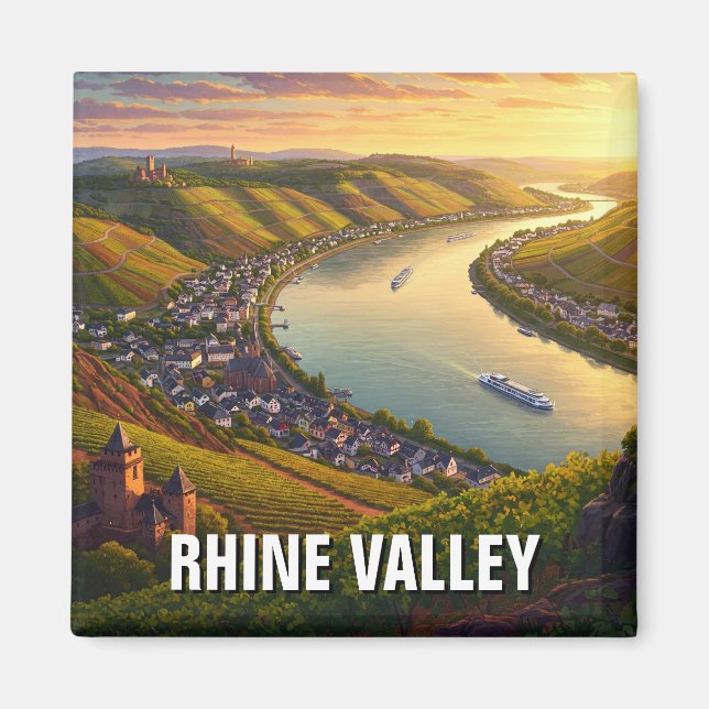 Rhine Valley Germany Travel Magnet (Front)