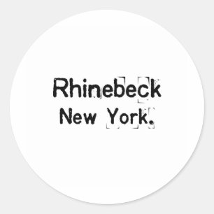 rhinebeck new york dirty classic round sticker