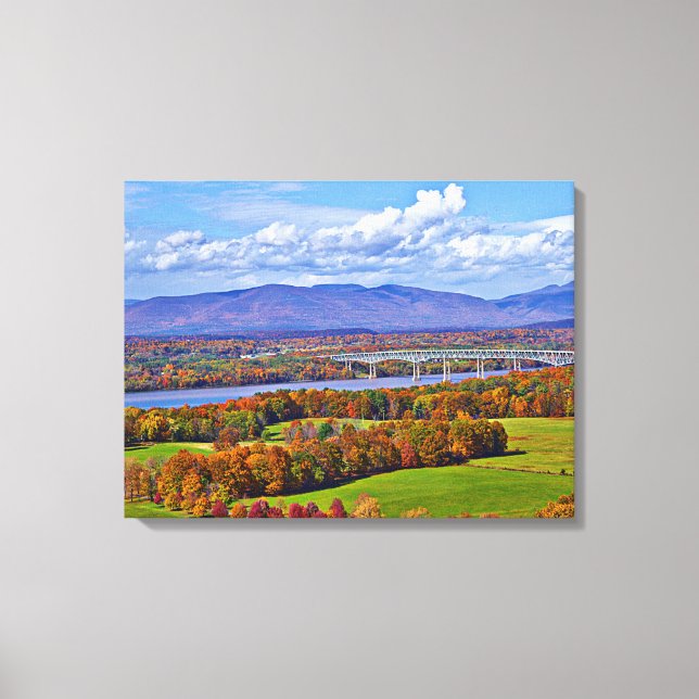 Rhinecliff Bridge in the fall Canvas Print (Front)