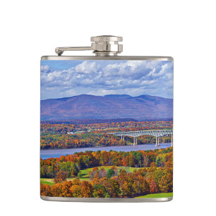 Rhinecliff Bridge in the fall Hip Flask
