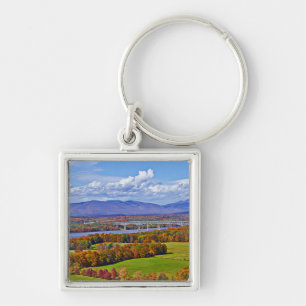 Rhinecliff Bridge in the fall Keychain