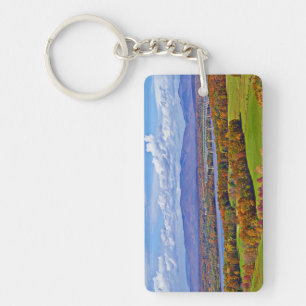Rhinecliff Bridge in the fall Keychain