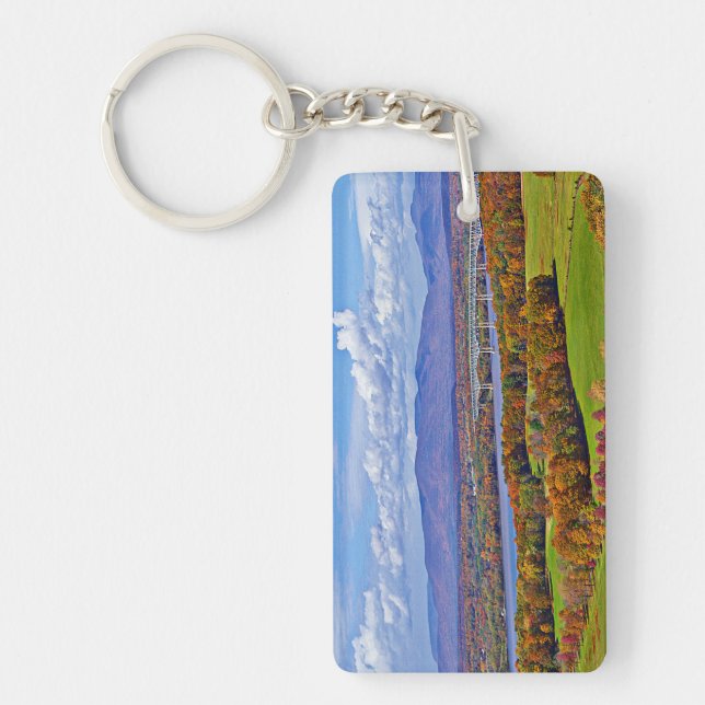 Rhinecliff Bridge in the fall Keychain (Front)