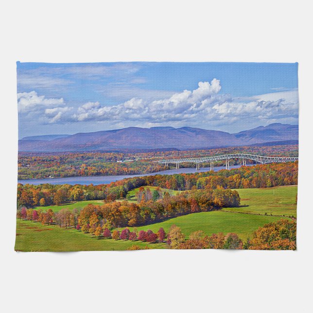 Rhinecliff Bridge in the fall Kitchen Towel (Horizontal)