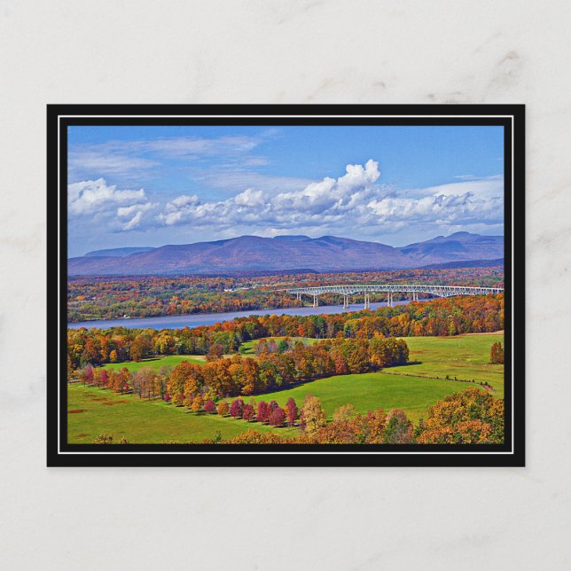 Rhinecliff Bridge in the fall Postcard (Front)