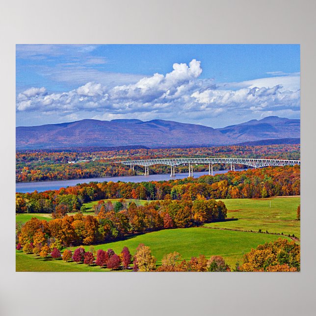 Rhinecliff Bridge in the fall Poster (Front)