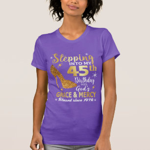 Rhinestone Birthday Shirt   45 Years Old Birthday 