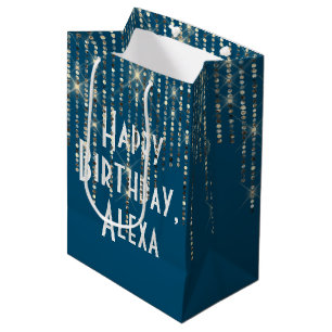 Rhinestone Bling Birthday Medium Gift Bag