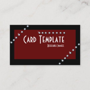 Rhinestone Diamond Business Card Design