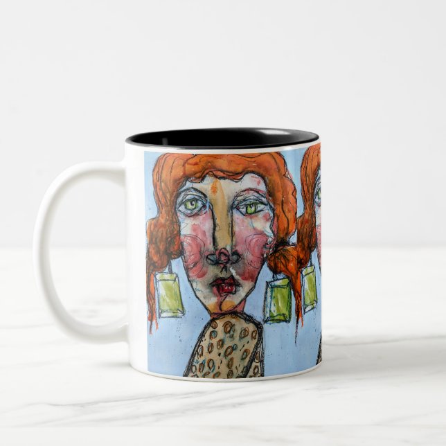 Rhinestone Girl Two-Tone Coffee Mug (Left)