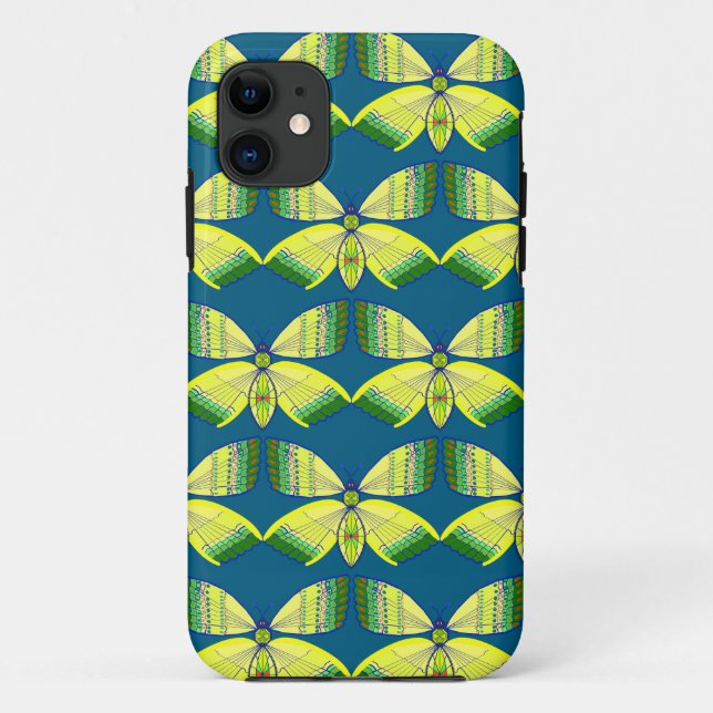 rhinestone-inspired geometric butterfly Case-Mate iPhone case (Back)