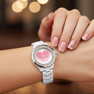 Rhinestone Love Heart Women's Valentine Watch