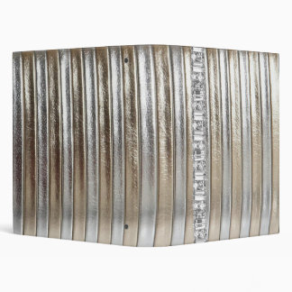 Rhinestone Silver Gold Faux Leather Notebook Album Binder