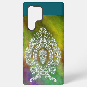 rhinestone skull art samsung galaxy case