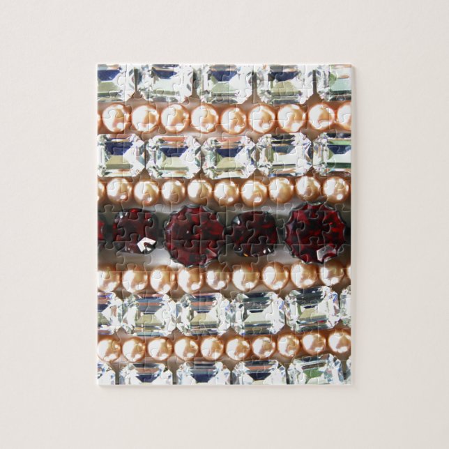 Rhinestones and pearls - vintage jewellery jigsaw puzzle (Vertical)