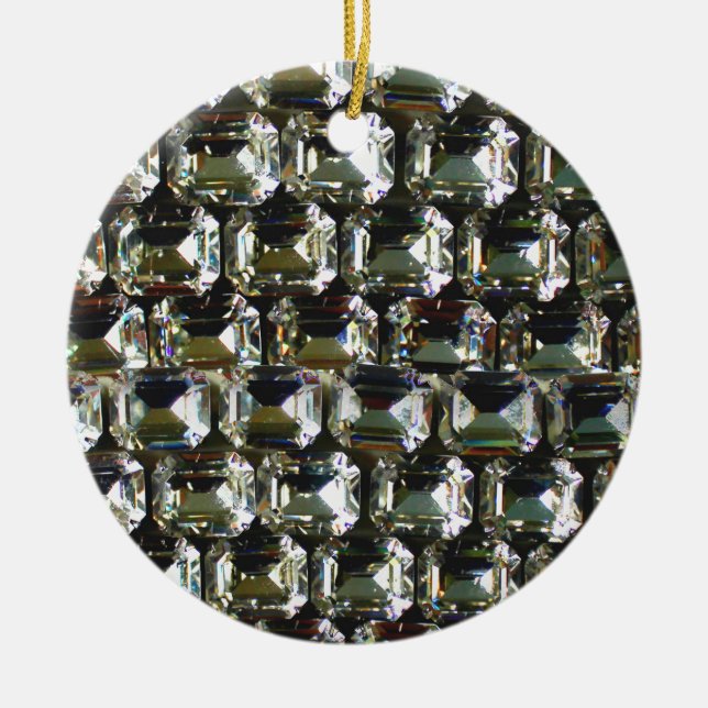 Rhinestones Ceramic Ornament (Front)