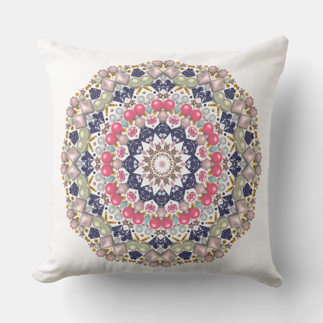 Rhinestones, sequins, confetti throw pillow (Front)